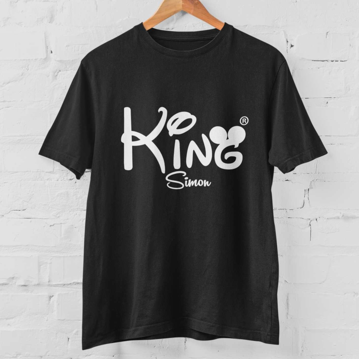 Kinder T-Shirt mit namen schwarzes shirt mit name king Jungs T-Shirt kindershirt