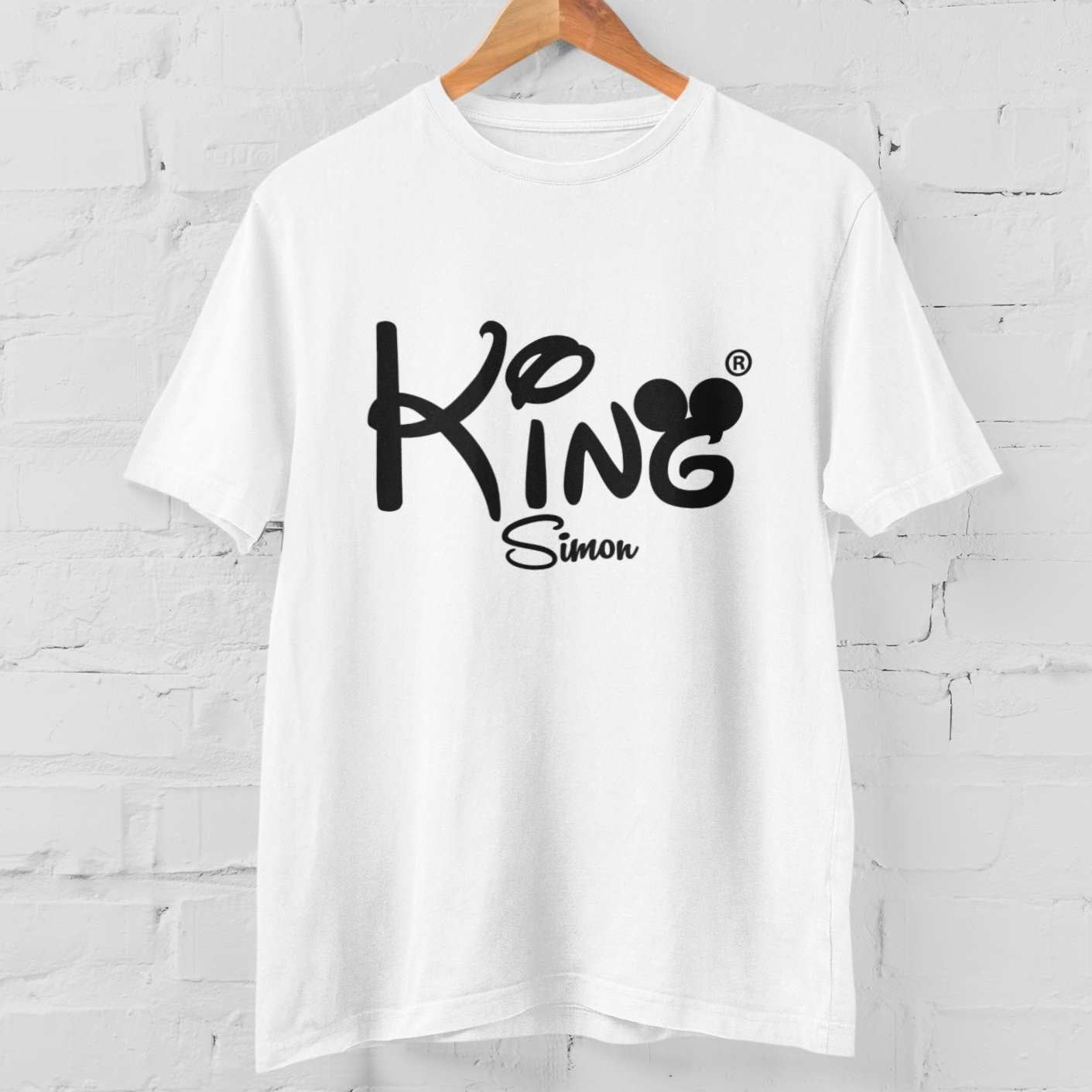 Kinder T-Shirt mit namen weisses shirt mit name king Jungs T-Shirt kindershirt 