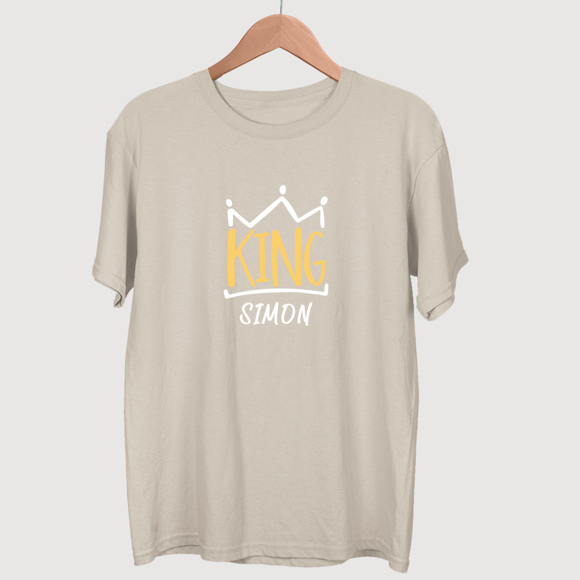 king t-shirt mit name bedrucken lassen