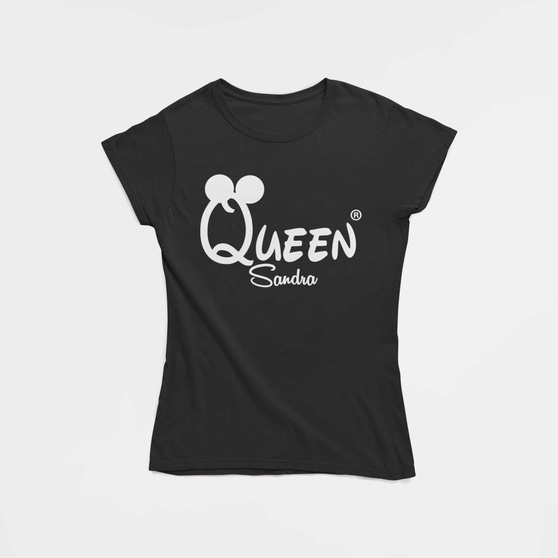 kinder t-shirt mit name bedrucken queen shirt custom design selbst gestalten schwarz babyfashion