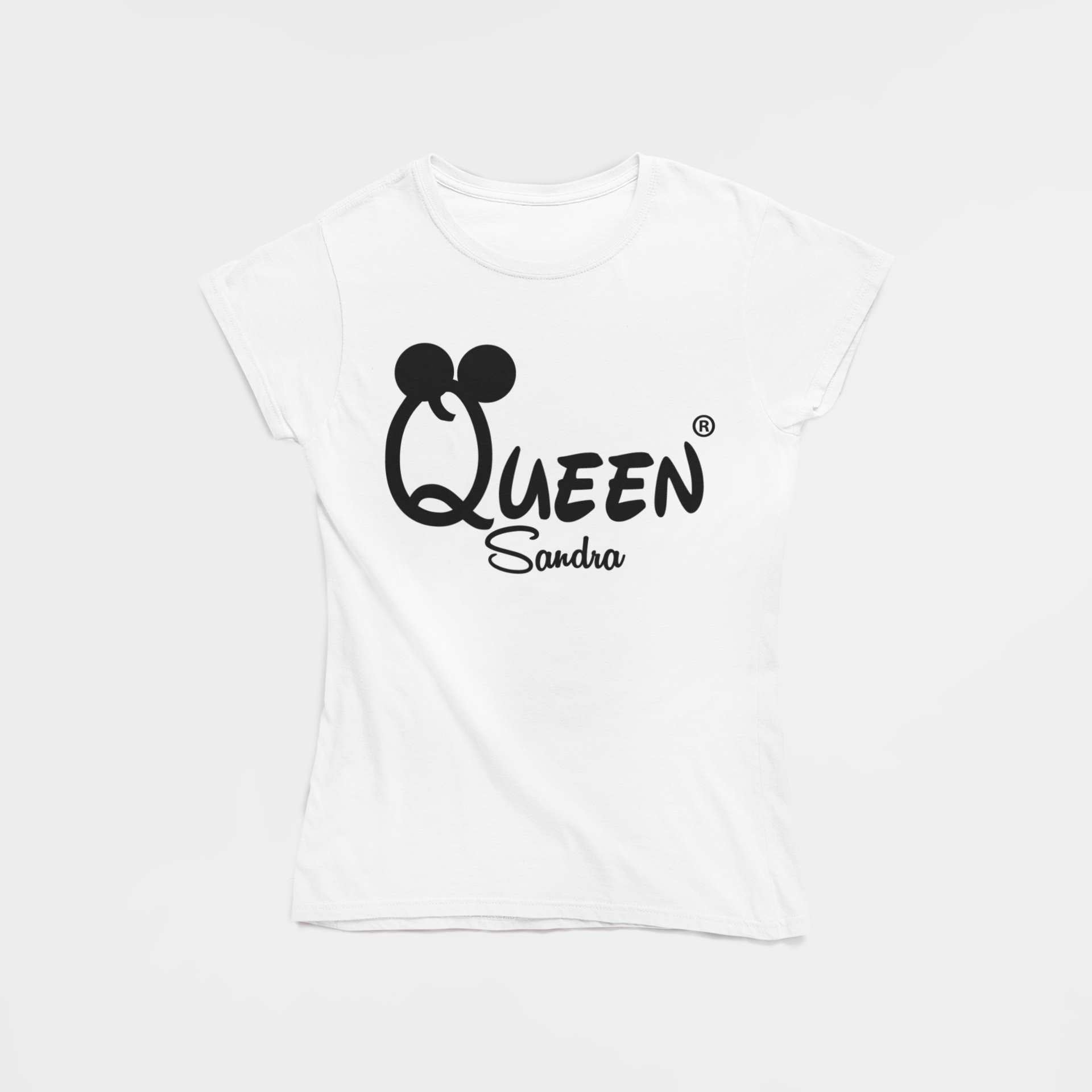 kinder t-shirt mit name bedrucken queen shirt custom design selbst gestalten weiss babyfashion